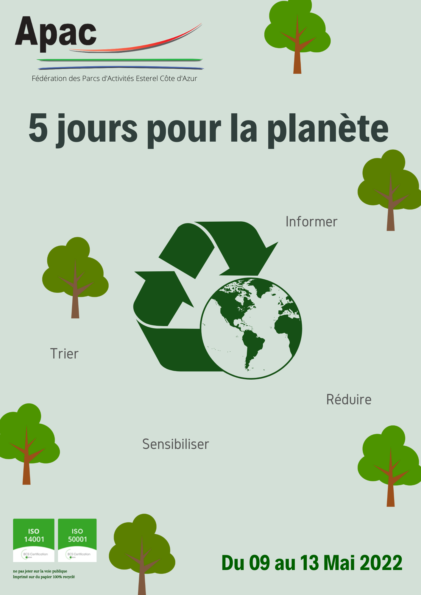 You are currently viewing « 5 jours pour la planète » du 9 au 13 mai 2022