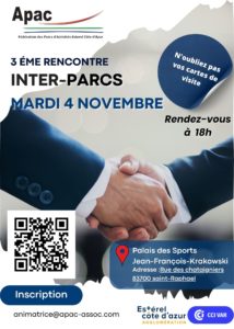 Lire la suite à propos de l’article Mardi 4 novembre-18h- Rencontre Inter-parcs