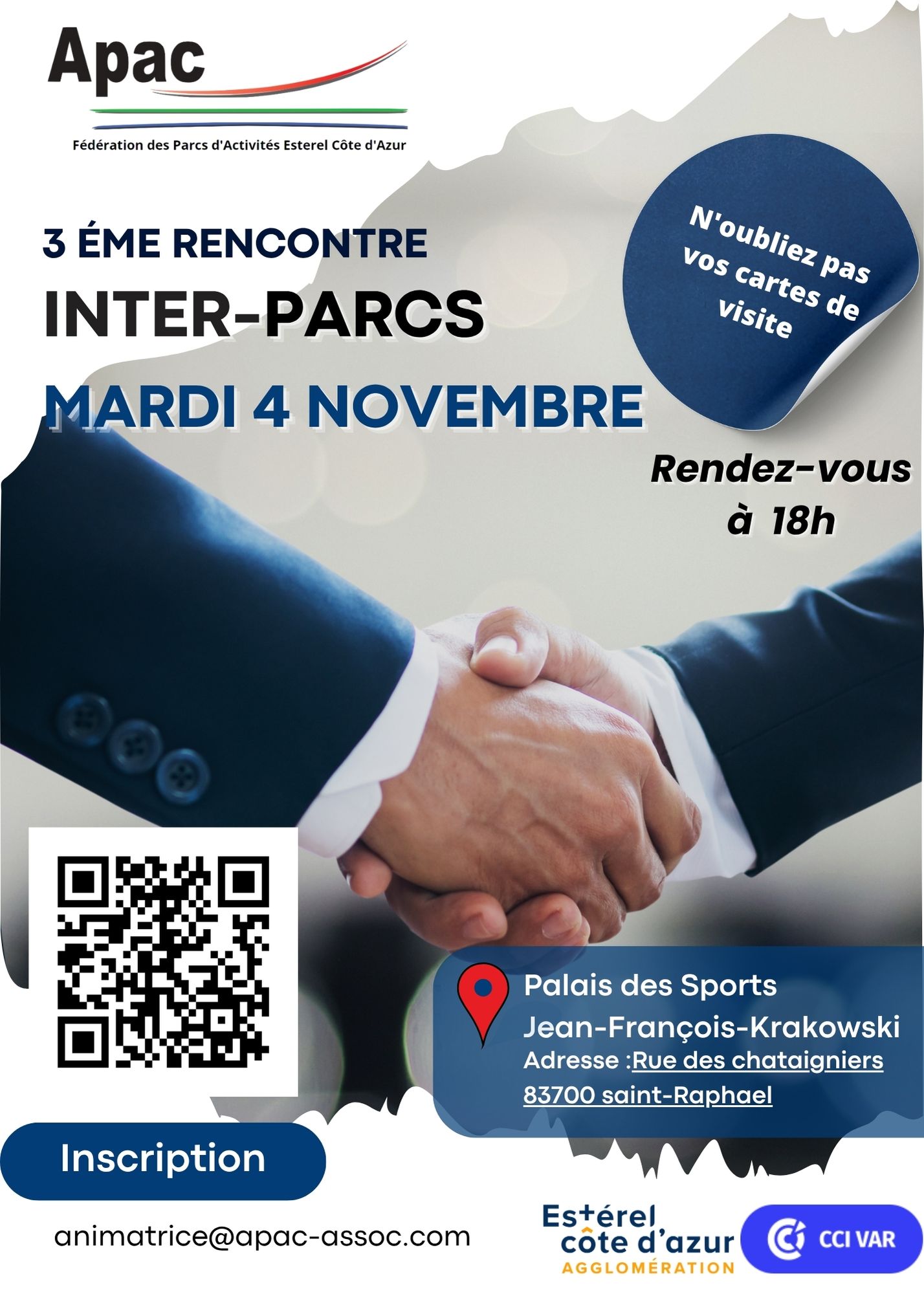 You are currently viewing Mardi 4 novembre-18h- Rencontre Inter-parcs