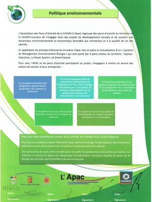 Politique environnementale APAC